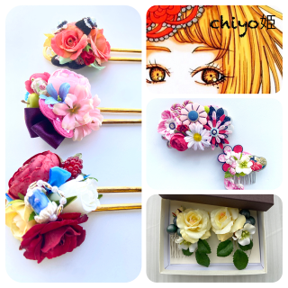 髪飾り　chiyo姫　バナー